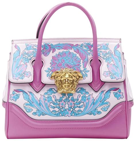 versace patent leather tote bag in powder pink|VERSACE Vernice Palazzo Medusa Tote Pink .